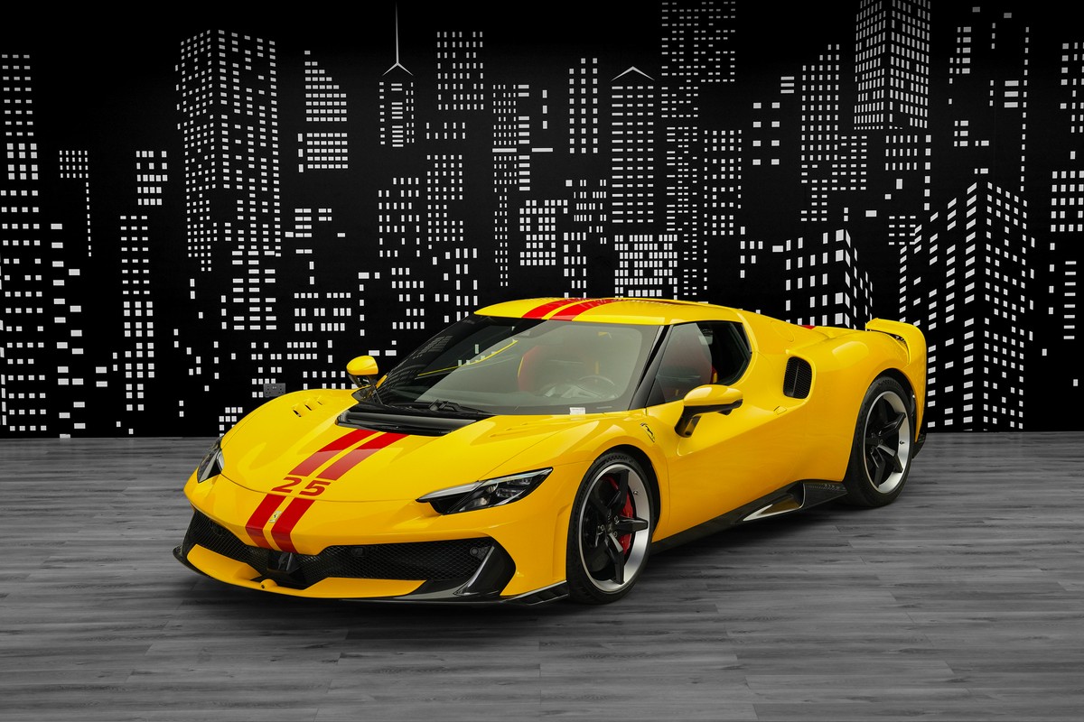 2026 Ferrari 296 Speciale in Yellow — front three-quarter view