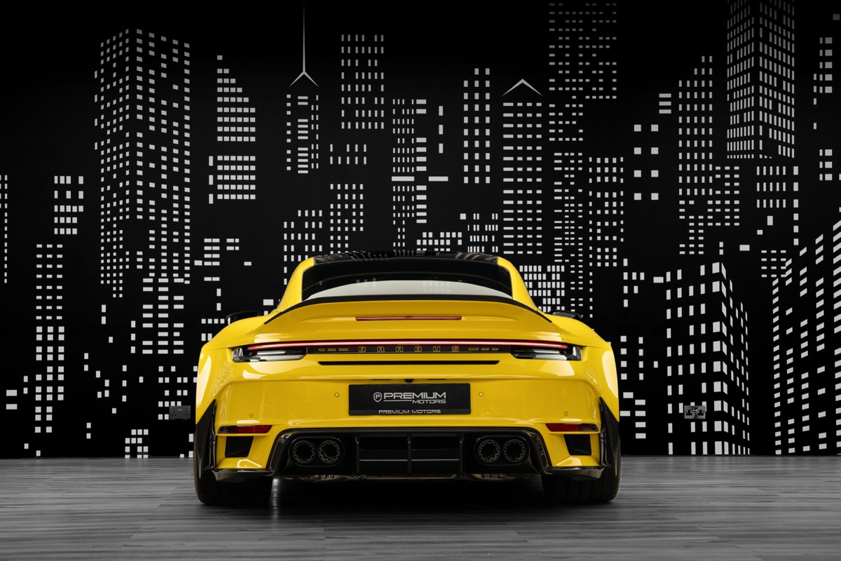 Used 2023 Porsche 911 Turbo S — Brabus Rocket 900R — Yellow for Sale in Dubai — gallery photograph 5