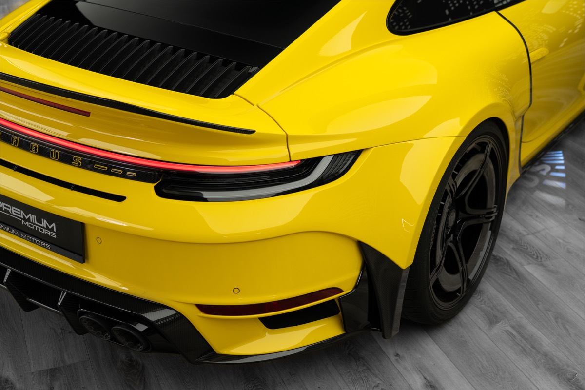 Used 2023 Porsche 911 Turbo S — Brabus Rocket 900R — Yellow for Sale in Dubai — gallery photograph 7