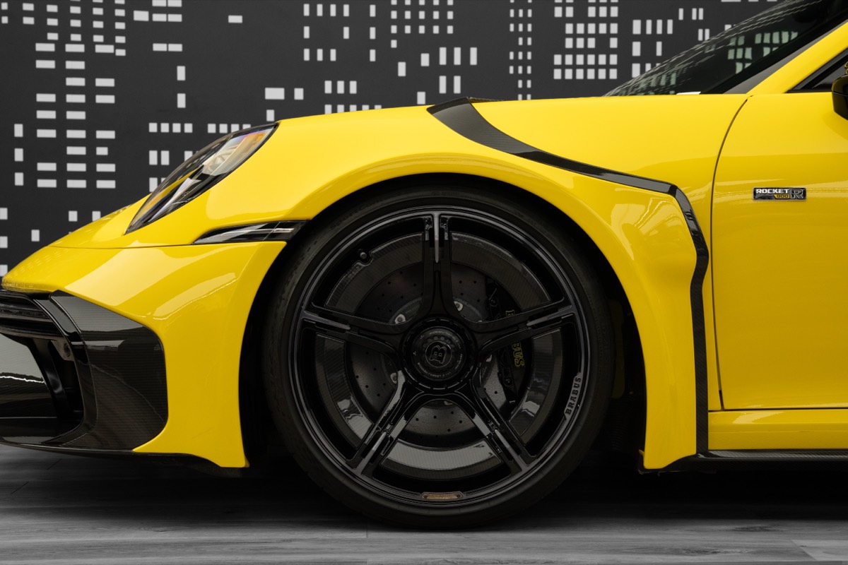 Used 2023 Porsche 911 Turbo S — Brabus Rocket 900R — Yellow for Sale in Dubai — gallery photograph 8