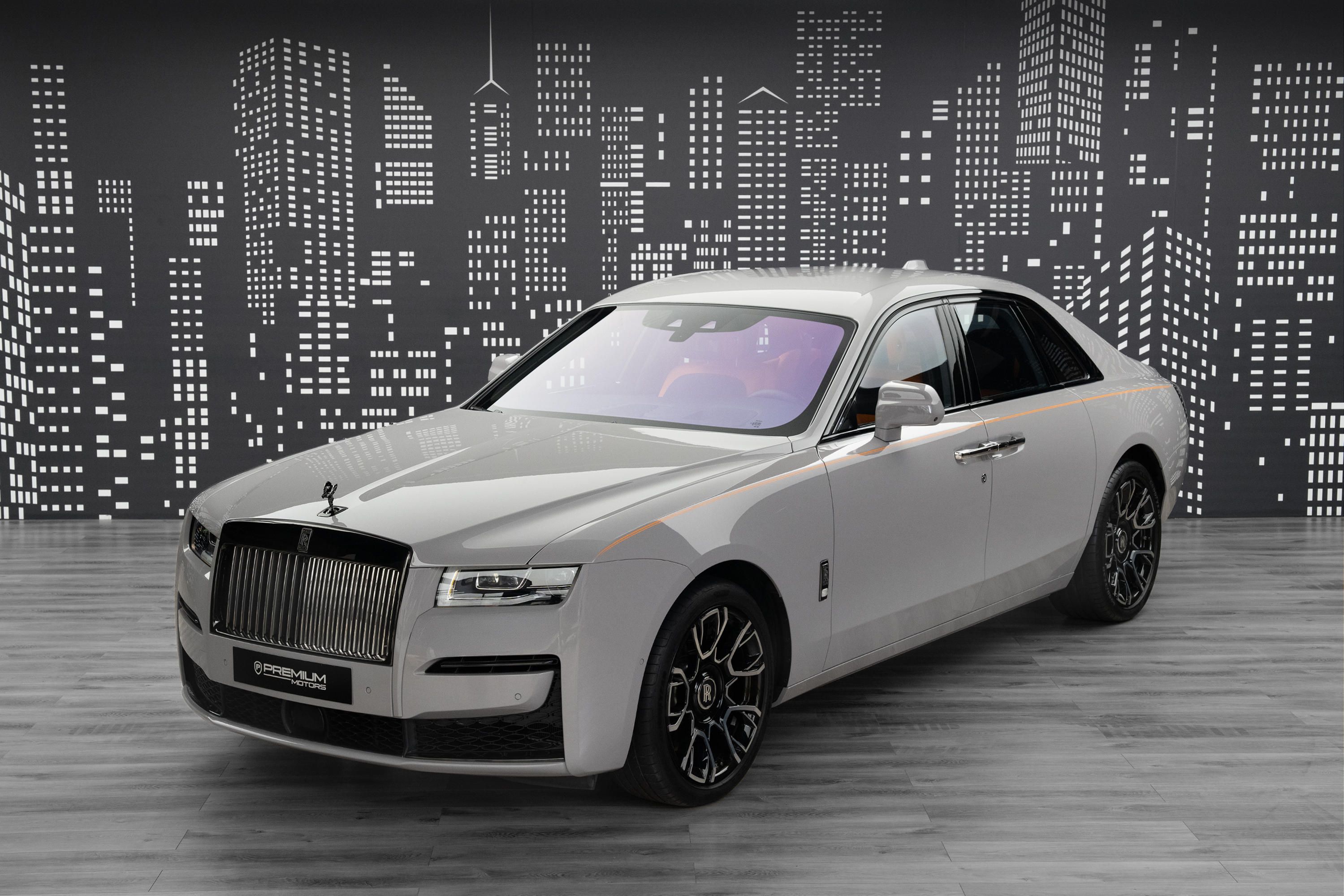 2024 Rolls-Royce Ghost Black Badge in Grey — front three-quarter view