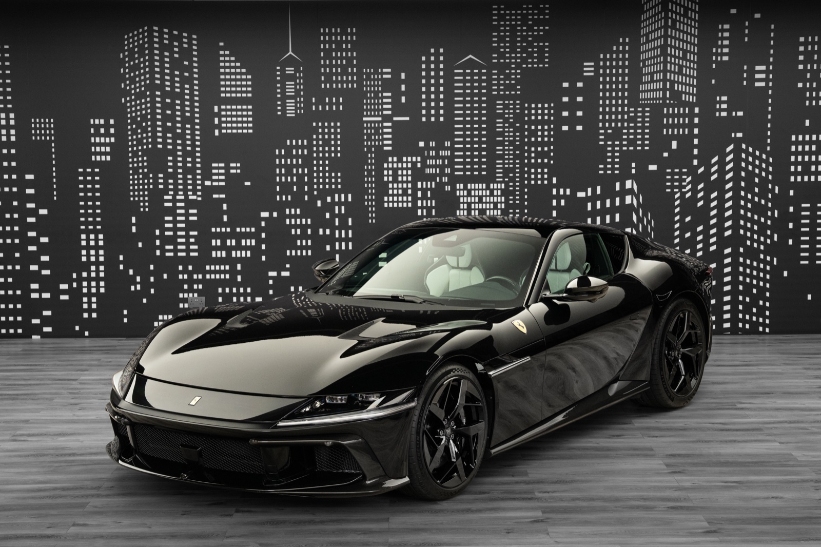 Black Ferrari 12Cilindri in the Premium Motors showroom